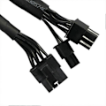 Pikkukuva 5 / 5: 2 kpl 8-PIN - 8-Pin (6+2) PCIE VGA Virtalähdekaapeli Flex & 1 kpl PCIe 6Pin Uros - 4 SATA Virtalähdekaapeli