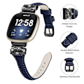 Pikkukuva 3 / 5: Tyyppi C Musta Solki Ranneke Fitbit Versa 3/4/Sense/Sense 2 Perhosliittimellä Älykellolle Style A