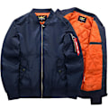 Miniatyrbillede 1 af 5: Herre Ma1 Jakke Vinter Udendørs Tyk Kvalitets Nylon Amerikansk Militær Uniform Aviator Unisex Frakke Herre Bomber Flyverjakke dark blue 7XL