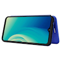 Miniatyrbillede 4 af 4: Til ZTE Blade A7s 2020 Horisontal Flip TPU + PC + PU Læder Etui med Kort Slot, Carbon Fiber Tekstur Blue