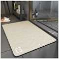 Miniatyrbillede 1 af 5: Superabsorberende skridsikker bademåtte Diatomit mikrofiber bademåtte bademåtte brusebadsmåtte blød hurtig tørring (Beige, 50 * 80)