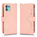 Pikkukuva 2 / 5: Kotelo Motorola Edge 20 Fusion -puhelimelle, vetoketjullinen magneettinen lompakkokorttikotelo PU-nahkainen suojakotelo Pink A