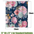 Miniatyrbild 4 av 5: Duschdraperier för badrum, duschdraperifoder 72\" L x 72\" B med 12 plastkrokar, vattentätt polyester (08)