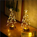 Miniatyrbilde 3 av 4: Krystall juletrelampe, 13 tommer 27 LED skrivebordslampe nattbord krystall nattlys skrivebordsdekorasjon LED-lys batteridrevet, for hjemmefest bryllup