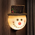 Miniatyrbild 2 av 5: 2-pack snögubbe jul veranda ljusskydd 12 tum, jul utomhusdekorationer semesterljusskydd för verandalampor
