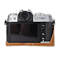 Miniatyrbild 3 av 5: Typ C För Fujifilm X-T50 PU Läder Halvfodral Grepp Digitalkamera Väska Skydd med Öppning Botten Style B