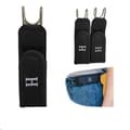 Usynligt Taktisk Elastisk Bælte med Metalkrog - Unisex Spændeløst Bælte til Udendørs Arbejde og EDC-udstyr Black 2pcs