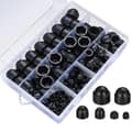 145 Pieces Bolt Protection Screw Caps, Plastic Dome Nut, Hex Nut Caps, Bolt Black - M4/m5/m6/m8/m10/m12 - CE