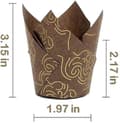 Muffinsformar, tulpanmuffinsformar, 100 stycken muffinsformar i papper med guld