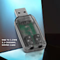 Miniatyrbilde 2 av 5: USB til 3,5 mm mikrofonhodetelefonkontakt Stereohodetelefon 3D lydkort lydadapter PC