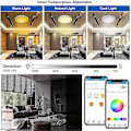 Miniatyrbillede 5 af 5: LED Loftlampe Dæmpbar RGB Farveskiftende Med Bluetooth Højttaler, LED Lampe Til Køkken, Børneværelse, Soveværelse, Stue TA