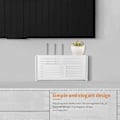 Miniatyrbillede 3 af 5: Wifi Router Opbevaringsboks Væghængt Trådløs Panelhylde Stikbræt Beslag Kabelarrangør Hjemmedekoration