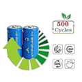 Miniatyrbillede 4 af 4: Tib 2 stk./sæt 16340 Batteri Cr123a 3.7v 1300mah Genopladeligt Li-ion Batteri Til Led Lommelygte Batery Litio Batteri Engros