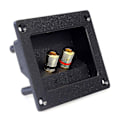 Miniatyrbillede 3 af 5: 2 stk. DIY Bilstereo 2-vejs Højttalerboks Terminal Fjederkop Stik Bananstik og stik Subwoofer Stik 93x80mm sort