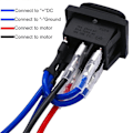 Miniatyrbillede 2 af 5: Momentær Polaritetsomvendt Switch Vandtæt Kontrol Motor Aktuator 6 Pins 3 Position Rocker Toggle Switch