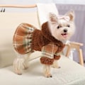 Miniatyrbild 5 av 5: Varma Klänningar för Små Hundar, Rosa Rutiga Kläder för Chihuahua Yorkie Teacup Katt Kjolar Jacka Kläder (Small, Bro