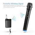 Miniatyrbilde 2 av 4: Trådløs Mikrofon Karaoke Bluetooth Mikrofon, Trådløs Profesjonell Håndholdt Trådløs Mikrofon & Mottaker System, Trådløs Mikrofon For Sang Karaoke