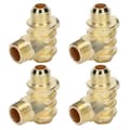 4pcs Air Compressor Check Valve Zinc Alloy Internal Threaded Pipe Pneumatic Fitting Tool