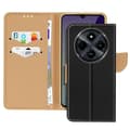Etui til Xiaomi Redmi 14C Wallet Læder Saffiano Fancy, Sort / Guld