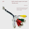 Miniatyrbilde 5 av 5: Nye Modeller 20Pin Android Bil Stereo RCA Ledningsnett Adapter 7-Hoders RCA Audio/Video AUX Kabel