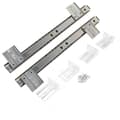 2 Pcs Thickened Cold Rolled Steel Keyboard Rails for Computer Desk (White)