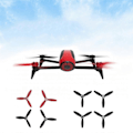 Miniatyrbilde 2 av 5: 4 stk. egnet for Parrot Bebop 2 Drone Propellblader Dronetilbehør Svart
