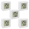 Miniatyrbild 1 av 5: 5-pack Mini Digital LCD-display Temperatur och Fuktighet Meter Sensor Väggmonterad Inomhus Rum Väder