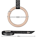 Miniatyrbilde 3 av 5: 2X Gymnastikringer Tre Turnringer Gym Ring Gym Rings med Justerbare Nylonstropper 3cm
