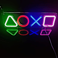 Miniatyrbillede 3 af 4: LED Legestue Icon Lys Gaming Transparent Neon Skilt Væghængt Lysstang Party Dekoration