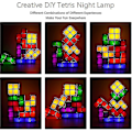Miniatyrbild 2 av 5: Tetris Stapelbar Nattlampa, 7 St Diy Led 7 Färger 3d Pussel Induktion Låsande Skrivbordslampa Belysning Diy Magiska Block Ljusstarkt Ljus För Barn Tonåringar
