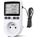 Miniatyrbillede 1 af 5: Opvarmnings Termostat Stikkontakt, Timer Stikkontakt med Sensor, Digital Timer Stikkontakt med LCD Display til Akvarium, Drivhus Inkubator Opvarmning/Køling (230V, 1