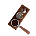 Miniatyrbillede 3 af 5: 58,5 mm Kaffe Tamper Kaffe Fordeler Værktøj Valnød Cover Espresso Leveler Passer til Portafilter Esp