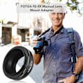 Pikkukuva 5 / 5: FOTGA Manuaalinen Objektiivin Soviterengas Alumiiniseoksesta Canon FD -objektiiville Fuji X-A5/X-A10/X-Pro1/X-Pro2/X-Pro3/X-E1/X-E2/X-E3/X-M1/X-T1/X-T2/X-T3 -kameroille
