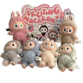 Miniatyrbilde 2 av 3: /NC/6 stk POP MART LABUBU The Monsters Spennende Macaron Plysjdukker Figur Leker Blind Boxes (Seks pakning blind box) 1 Seks pakning Six pack 1