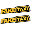 Pikkukuva 4 / 5: 2 kpl Väärennös Taksi Auton Tarra Tarra Embleemi Itseliimautuva Vinyyli Tarrat Autolle Pakettiautolle
