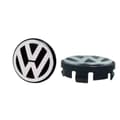 4-Pack - Volkswagen VW Centrumkåpor / Hjulnavsemblem - Bil Silver 65 mm