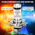 Miniatyrbild 5 av 5: 2 st H4 9003 HB2 LED-motorcykelstrålkastarlampor HID Hi&Low Beam 6500K Vit Effekt