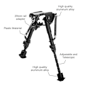 Miniatyrbillede 3 af 5: Airsoft Riffel Bipod 6~9 Tommer Teleskopisk Tripod Stativ Passer 20mm Picatinny Skinne