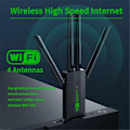Miniatyrbillede 4 af 5: 1200Mbps Dobbelt Bånd USB3.0 Wifi Adapter 2.4GHz 5GHz WiFi Adapter med 4 Antenner PC Mini Computer Net