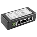 Miniatyrbild 5 av 5: 4-port PoE-injektor PoE-strömadapter Ethernet-strömförsörjning Pin 4,5(+)/7,8(-) Ingång DC12V-DC48V för IP-kamera
