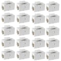 Miniatyrbild 1 av 5: Ethernet Keystone-koppling, 20-pack Cat6 RJ45 Keystone Jack Inline Honkontakter