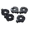 Miniatyrbillede 1 af 4: CR2016 2025 2032 Knapcelle Batteriholder Sokkel Sort 5 Stk