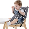 Miniatyrbillede 1 af 5: Easy Seat Sæde, bærbar rejsestol til højstol (Grå), justerbart sæde, sikkert og vaskbart - til småbørn - Praktisk stof, passer i din taske