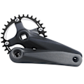 Miniatyrbillede 1 af 5: 152mm Cykel Krankarm Cykel Firkantet Hul Kranksæt 32T Smal Bred Single Speed Kædering Kranksæt, Sort