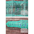 Miniatyrbillede 3 af 5: 3 Meter Foldbar Fiskebur Fiskefælde Robust Damfiskenet Holdbar Krabbe Hummer Blæksprutte Fisk