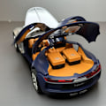 Miniatyrbillede 5 af 5: Legetøjsbilmodel i metal 1:24 Bugatti Atlantic sportsvogn med lyd og lys, træk-tilbage-model