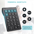 Miniatyrbillede 5 af 5: Trådløst Bluetooth Numerisk Tastatur, 22-Tasters Bærbar Slank Numerisk Pad til Bærbar Computer, PC, Skrivebord
