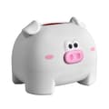 Adorable Pig Shaped Tissue Box Decorative Napkin Holder for Tabletop White