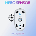 Miniatyrbilde 2 av 5: G305 LIGHTSPEED Trådløs Spillmus, Hero 12K Sensor, 12 000 DPI, Lett, 6 Programmerbare Knapper, 250t Batterilevetid, Internt Minne, PC/Mac -