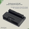 Pikkukuva 3 / 5: ATX 24-nastainen 90 asteen virtapistokkeen sovitin emolevylle - YuJia